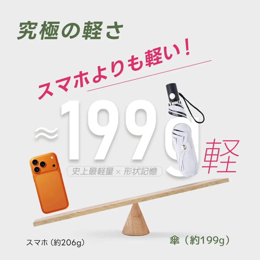 konciwa  【与田祐希×次世代日傘】MFU1S AIR 最軽量 約200g 6本骨 90cm 形状記憶折りたたみ傘 完全遮光100% UVカット 2026年新作 日傘 正規代理店の画像