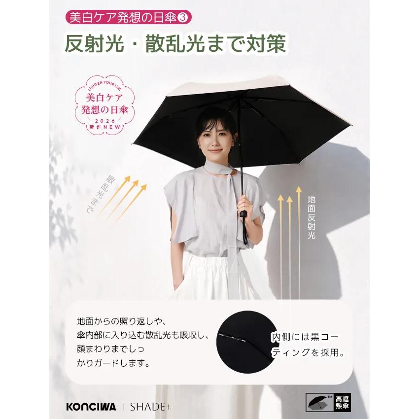 konciwa 日傘 与田祐希 次世代日傘 -40°C SHADE 折りたたみ傘 逆戻り防止 自動開閉 6本骨 97cm 晴雨兼用 2026年新作 テレビで紹介 爆買 | KONCIWA | 19