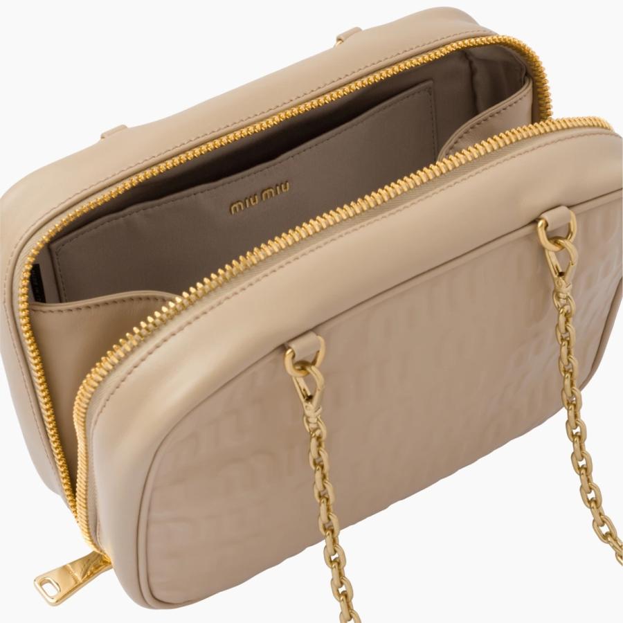 ミュウミュウ MIU MIU エンボスロゴレザー トップハンドルバッグ ミュウミュウ MIU MIU エンボスロゴレザー トップハンドルバッグ