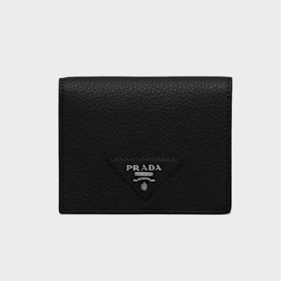 『1年保証』プラダ PRADA ヴィッテロダイノレザー 財布（1MV204_2BBE_F0002）ブラック
