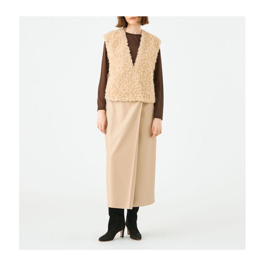 今期25秋冬新作未使用タグ付きトゥモローランドボルジーBallseyベスト TOMORROWLAND（トゥモローランド） Ballsey ミックスファー Vネック