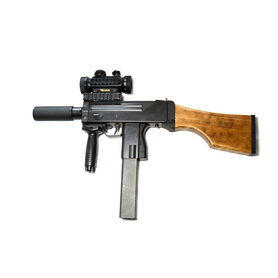 KM企画 DNR マルイ電動ガン MAC10専用 ウッドストック+アダプターセット Ver.2 オーク【DNRMAC10BSO】 | 