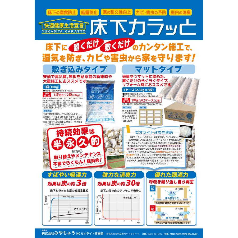 本州・四国のみ送料無料】床下カラッと(敷き込みタイプ) 10kg×9袋 