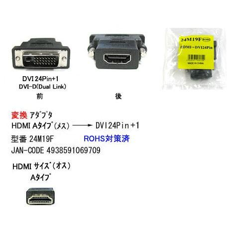 COMON カモン HDMI-DVI-D 24pin 変換アダプター (A-24)｜do-mu｜02