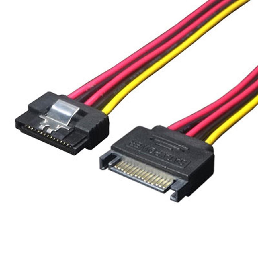 変換名人 SATA用電源延長ケーブル 50cm (SPR/CA50) : パソコンショップ