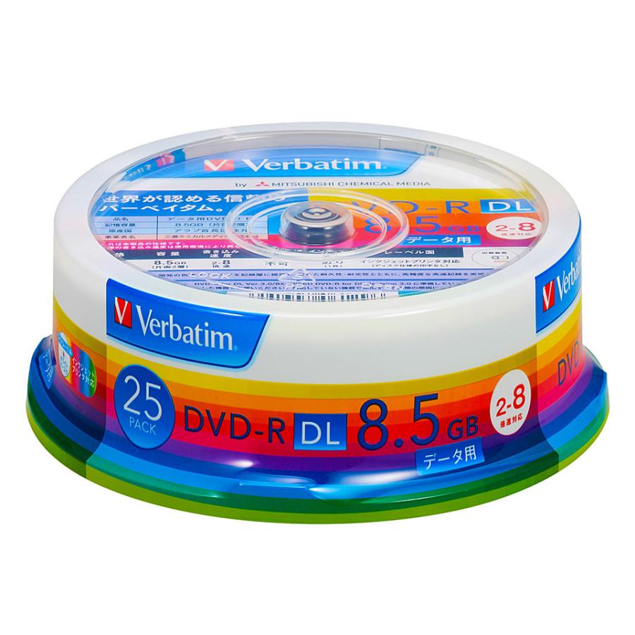 Verbatim(バーベイタム) DVD-R DL データ用 8.5GB 2-8倍速 25枚 (DHR85HP25V1)｜do-mu｜02