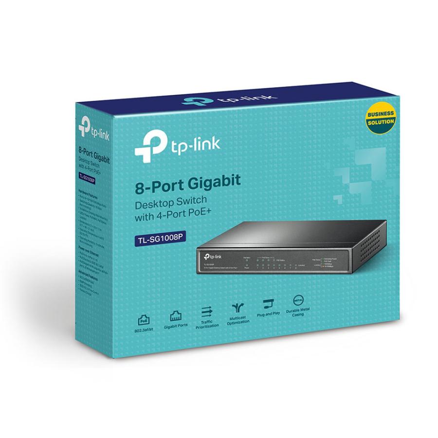TP-LINK Gigabit 8ポート スイッチングハブ PoE対応 (TL-SG1008P