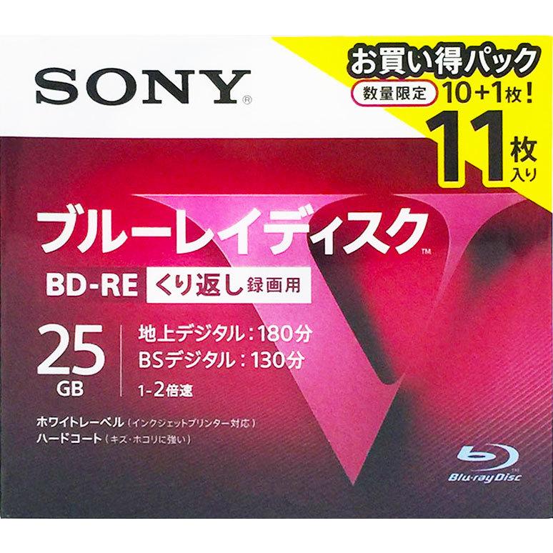 お試し超特価！」「日本製ロット」SONY (ソニー) BD-RE データ＆録画用 25GB 1-2倍速 「132枚(11枚×12個)」  (10BNE1VLPS2 12個セット) : ecdm0019422x12 : パソコンショップ ドーム Yahoo!店 - 通販 -  Yahoo!ショッピング