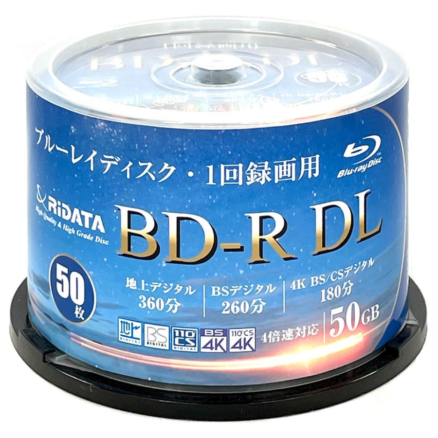 RI JAPAN RIDATA(ライデータ) BD-R DL データ＆録画用 50GB 1-4