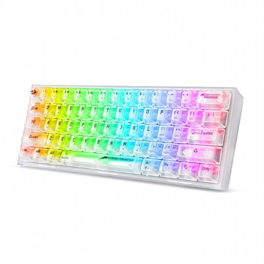 Redragon FIZZ RGB メカニカルキーボード REDRAGON K617CT-RGBTI FIZZ コンパクトキーボード US配列 クリア