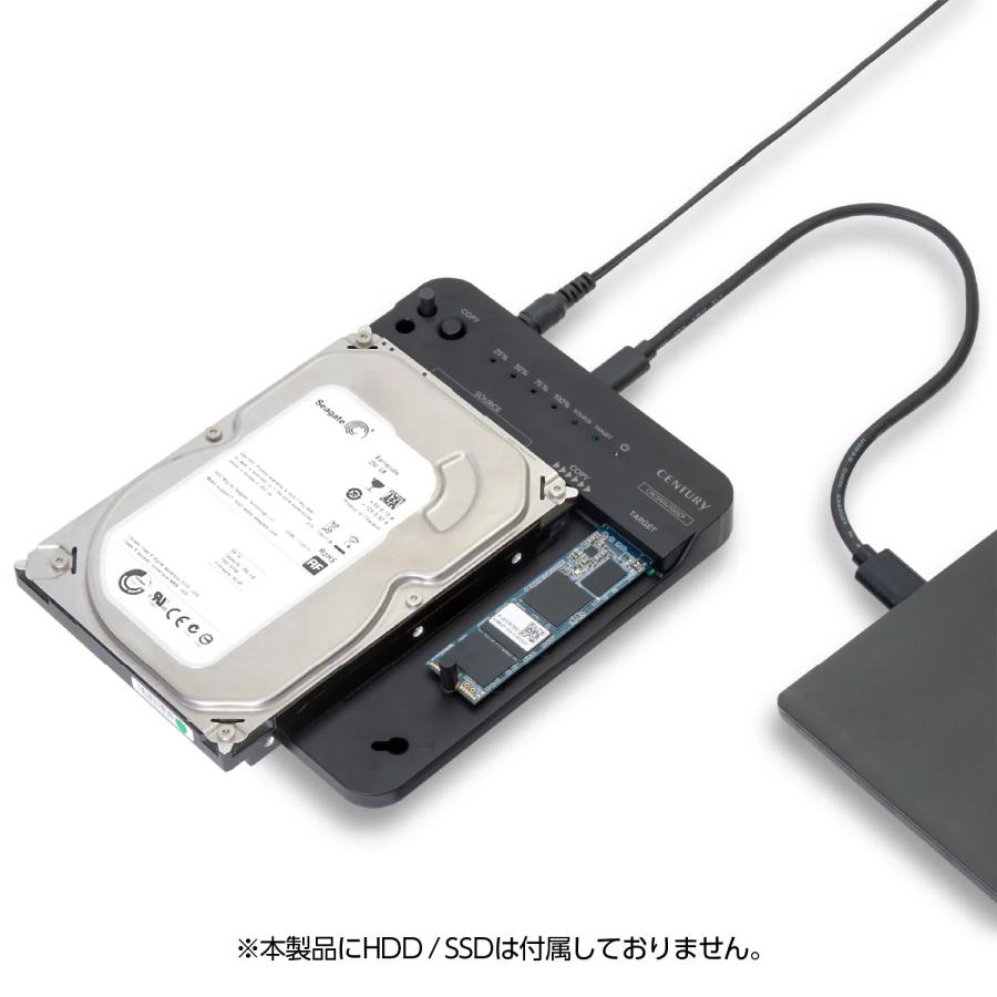 CENTURY (CRCSNSU10GCP) 裸族のどれで〜もステーション＆クローン (M.2