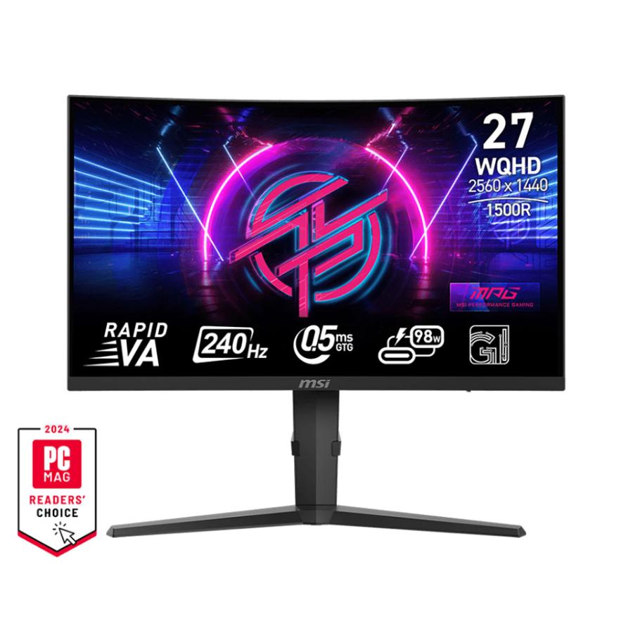 MSI MAG 275CQRXF 27インチ 240hz 1000R湾曲 MSI (MPG-275CQRXF) 27インチ WQHD 240Hz 湾曲ゲーミングモニター (お