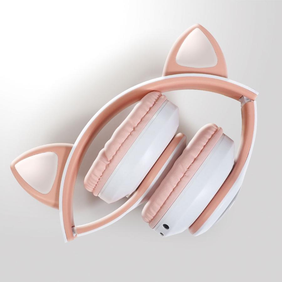 インターベース (IB-301) ワイヤレス猫耳ヘッドフォン ベビーピンク