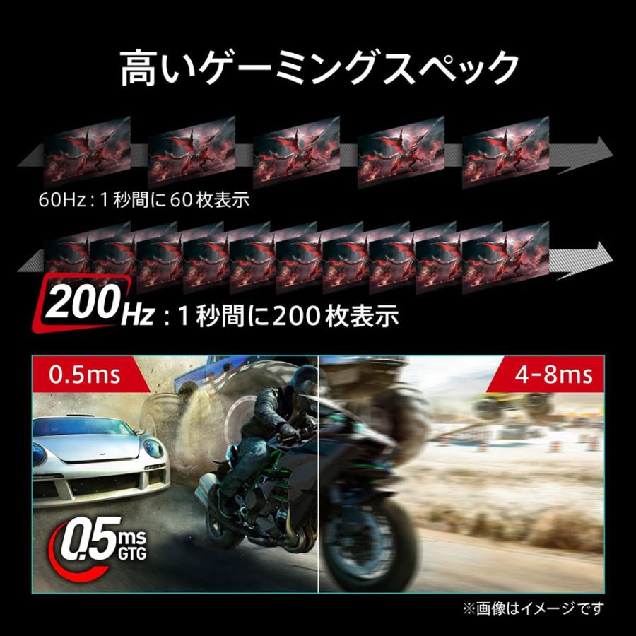 MSI (MAG-242F) 23.8インチ 200Hz IPS FHDゲーミングモニター (1920 x 1080 (200Hz) /HDMI2.0b /Displayport1.2a)_2