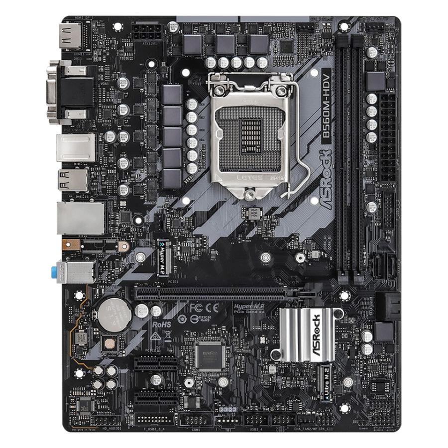 Asrock (B560M-HDV) B560 LGA1200 M-ATX Gen10/11対応マザーボード
