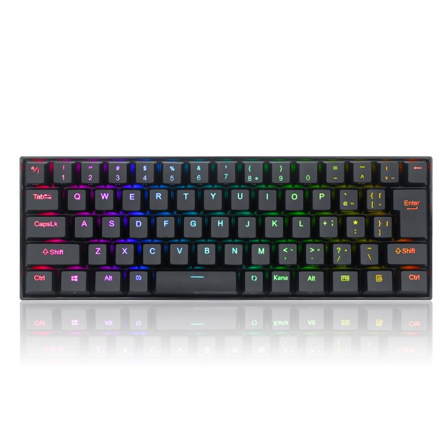 REDRAGON (K630RGB-JPTI) ゲーミングキーボード 日本語 銀軸 66KEY