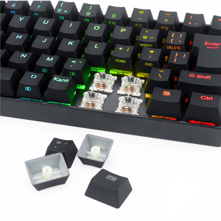 REDRAGON (K630RGB-JPTI) ゲーミングキーボード 日本語 銀軸 66KEY