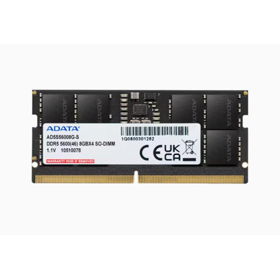 新品】ADATA (AD5S560016G-S) 262pin DDR5-5600 16GB SODIMM [ノートPC