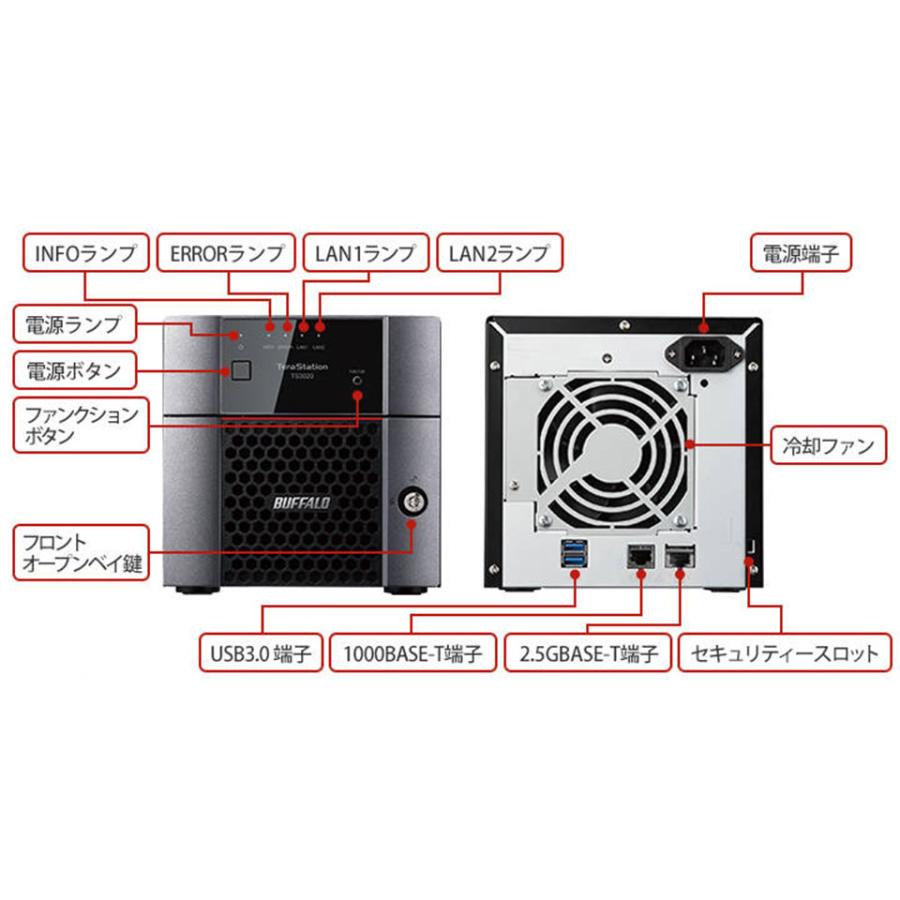 Tera Station 【新品】BUFFALO [TS3220DN0202] NAS専用HDD搭載 法人