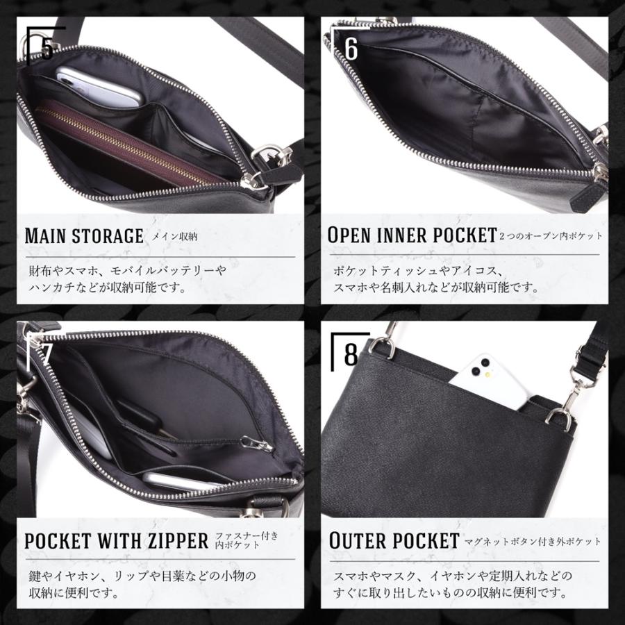 PHLOX（フロックス） ショルダーバッグ メンズ 革 小さい ブランド 斜