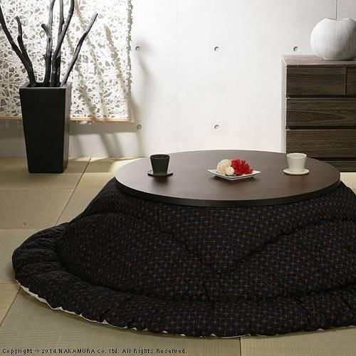 交換無料 こたつ 円形 2点セット 国産こたつ布団 径75cm フラットロンド 天然木丸型こたつ 高さ4段階調節つき セット フラットヒーター こたつ Albinofoundation Org