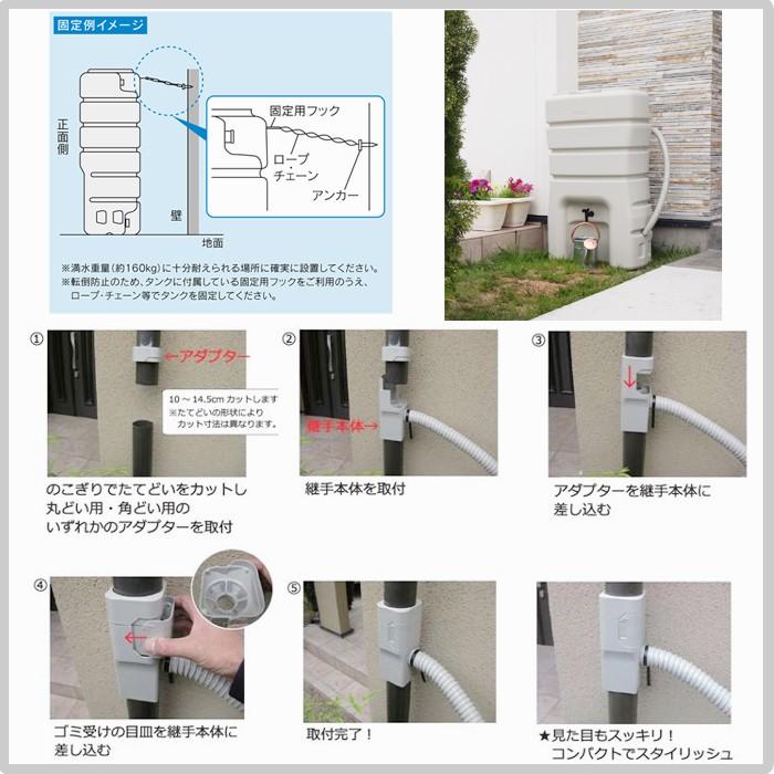 雨水タンク アクアまる140 洗車 ガーデニング 非常用 水 アダプター付 災害時 トイレ コンパクト Ga9 380 M 140 ドアのそと 通販 Yahoo ショッピング