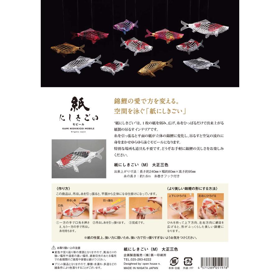 [紙にしきごい]　ペーパーモビール　【Mサイズ　大正三色】｜doc-furusatowari｜03
