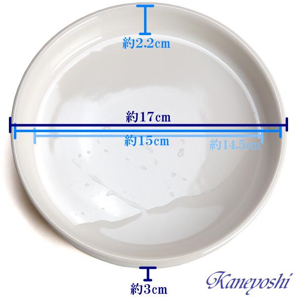 植木鉢用受皿 おしゃれ 安い 陶器 サイズ 17cm KN1170 5.5号 ホワイト 室内 屋外 白 色 |  | 01