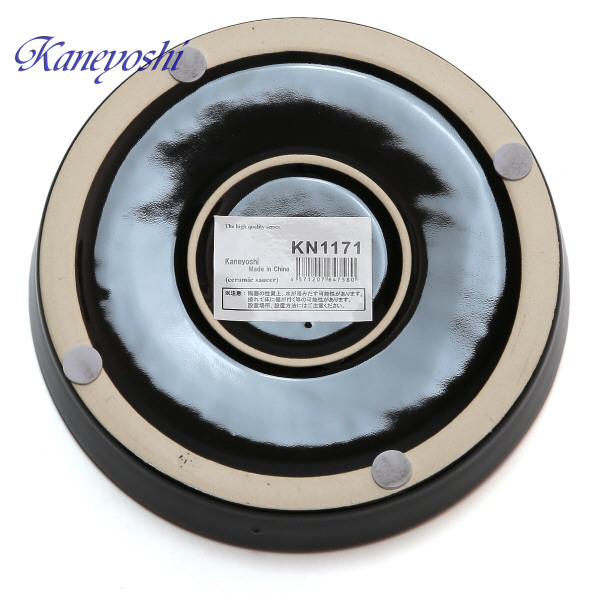 植木鉢用受皿 おしゃれ 安い 陶器 サイズ 17.5cm KN1171 5.5号 ブラック 室内 屋外 黒 色 |  | 04