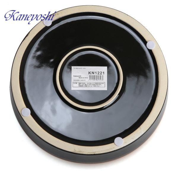 植木鉢用受皿 おしゃれ 安い 陶器 サイズ 23cm KN1221 7.5号 ブラック 室内 屋外 黒 色 |  | 04