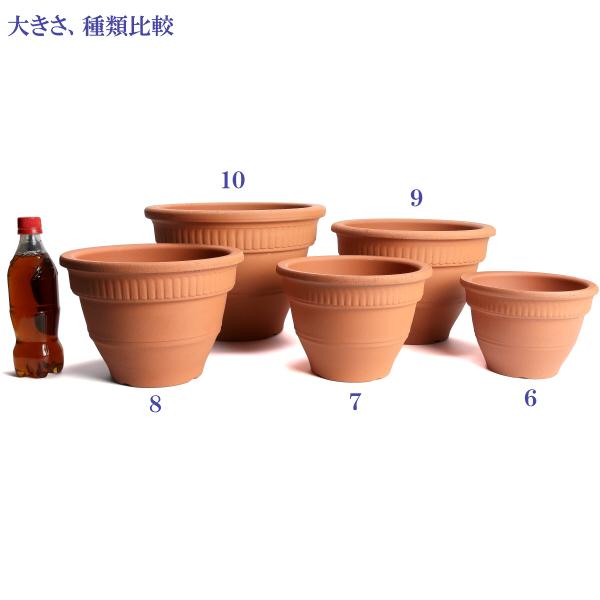 植木鉢 おしゃれ 安い 陶器 サイズ 18cm カントリー 6号 赤焼 室内 屋外 レンガ 色 |  | 14