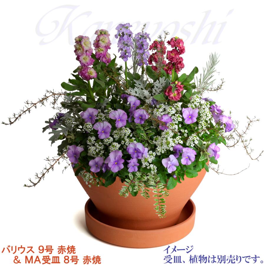 植木鉢 おしゃれ 安い 陶器 サイズ 28cm バリウス 9号 赤焼 室内 屋外 レンガ 色 |  | 10