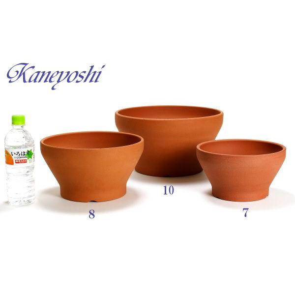 植木鉢 おしゃれ 安い 陶器 サイズ 22cm ナチュラル 7号 赤焼 室内 屋外 レンガ 色 |  | 04