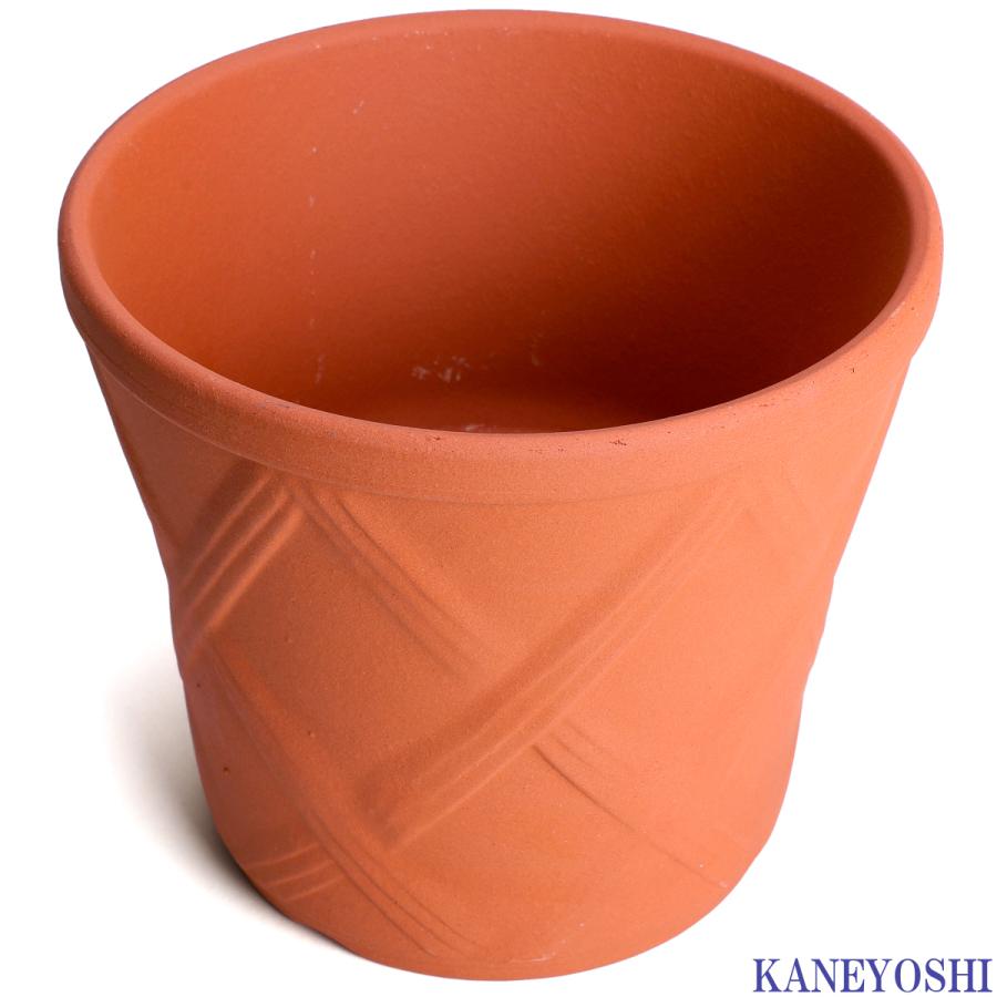 植木鉢 おしゃれ 安い 陶器 サイズ 19cm ハーブのかおり 6号 赤焼 室内 屋外 レンガ 色 |  | 02