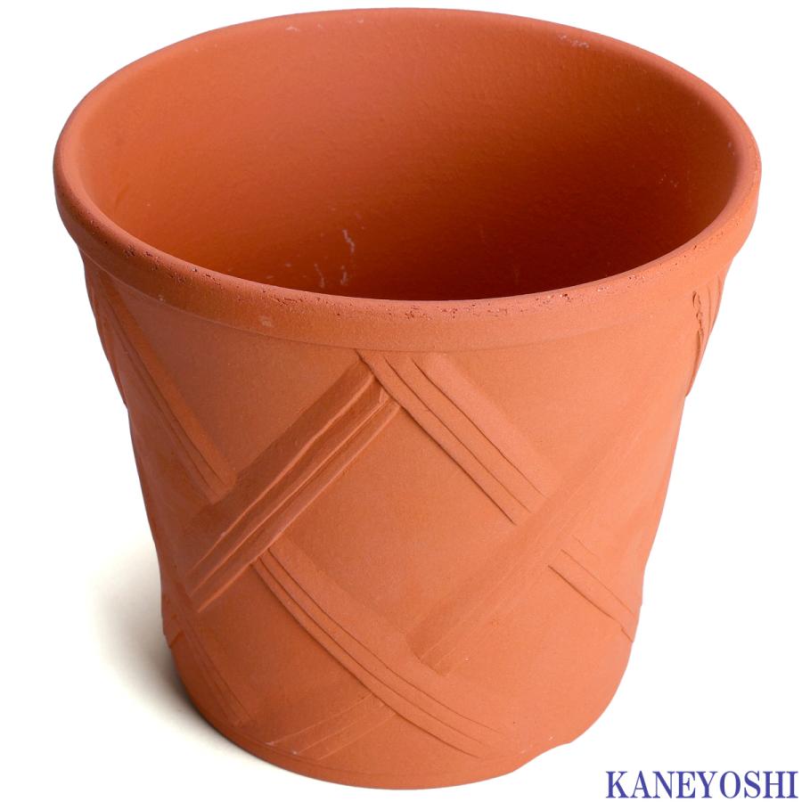 植木鉢 おしゃれ 安い 陶器 サイズ 25cm ハーブのかおり 8号 赤焼 室内 屋外 レンガ 色 |  | 02