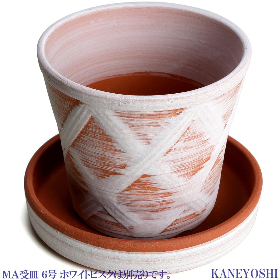 植木鉢 おしゃれ 安い 陶器 サイズ 15cm ハーブのかおり 5号 ホワイトビスク 室内 屋外 レンガ 色 |  | 06