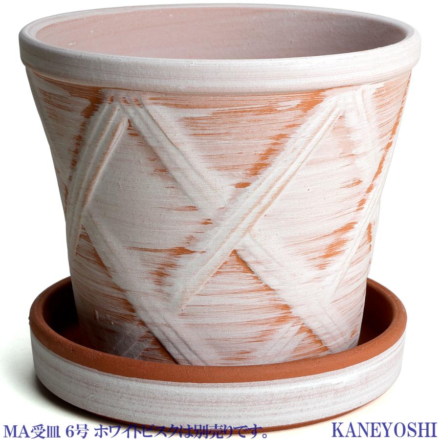 植木鉢 おしゃれ 安い 陶器 サイズ 19cm ハーブのかおり 6号 ホワイトビスク 室内 屋外 レンガ 色 |  | 05