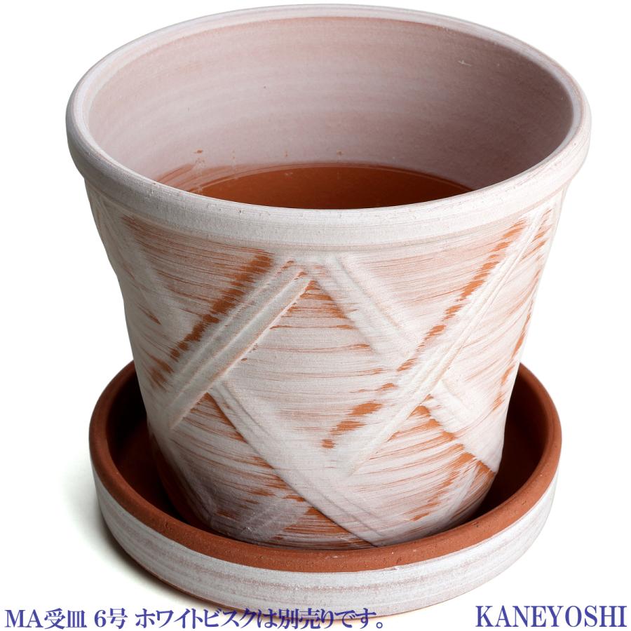 植木鉢 おしゃれ 安い 陶器 サイズ 19cm ハーブのかおり 6号 ホワイトビスク 室内 屋外 レンガ 色 |  | 06