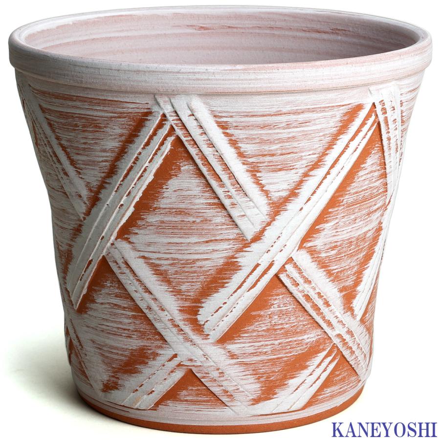 植木鉢 おしゃれ 安い 陶器 サイズ 22cm ハーブのかおり 7号 ホワイトビスク 室内 屋外 レンガ 色 |  | 01