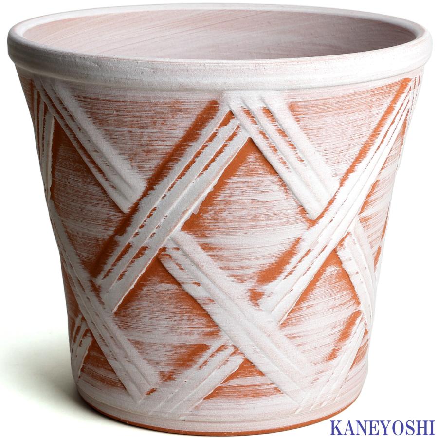 植木鉢 おしゃれ 安い 陶器 サイズ 25cm ハーブのかおり 8号 ホワイトビスク 室内 屋外 レンガ 色 |  | 01