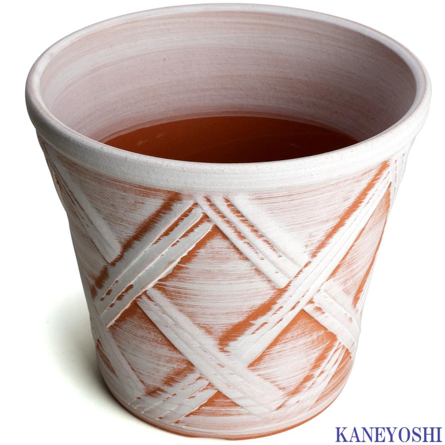 植木鉢 おしゃれ 安い 陶器 サイズ 25cm ハーブのかおり 8号 ホワイトビスク 室内 屋外 レンガ 色 |  | 02