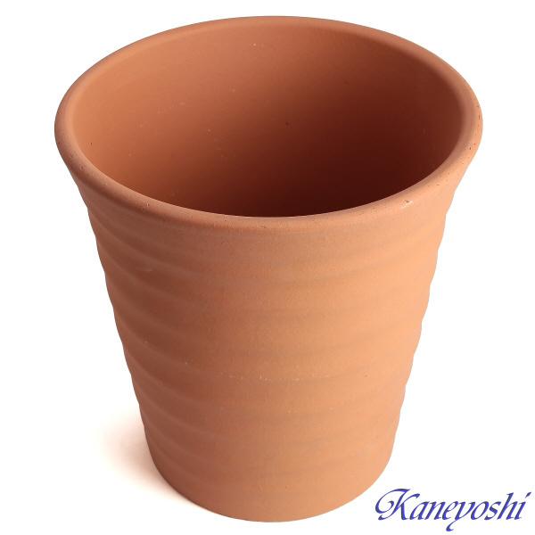 植木鉢 おしゃれ 安い 陶器 サイズ 24.5cm フラワーロード 8号 赤焼 室内 屋外 レンガ 色 |  | 02