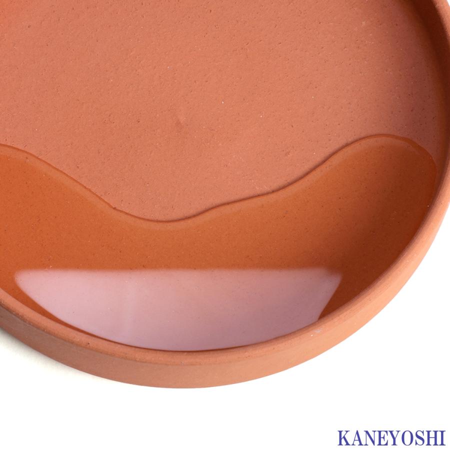 受け皿　植木鉢用　ソーサー　おしゃれ　陶器　サイズ　２５ｃｍ　安くて丈夫　ＭＡ受皿　８号　赤焼 |  | 05