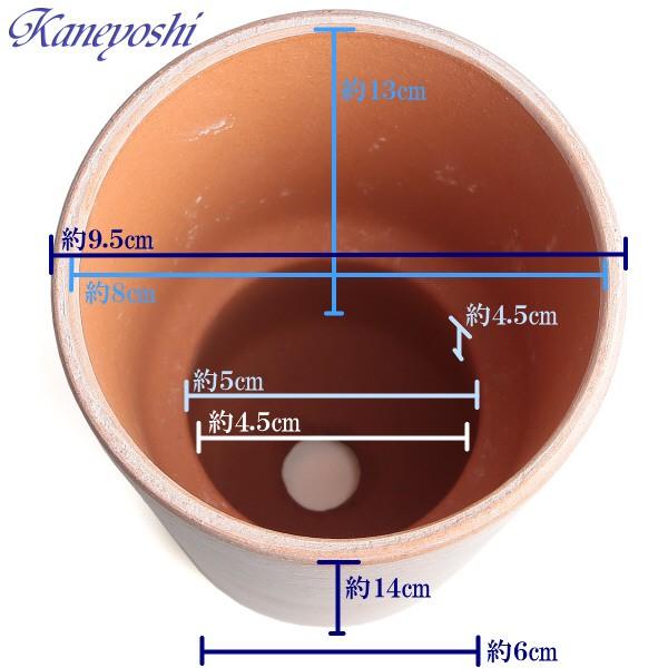 植木鉢 おしゃれ 安い 陶器 サイズ 9.5cm ハーモニー 3号 ホワイトビスク 室内 屋外 レンガ 色 |  | 03
