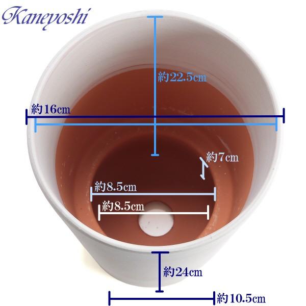 植木鉢 おしゃれ 安い 陶器 サイズ 16cm ハーモニー 5号 ホワイトビスク 室内 屋外 レンガ 色 |  | 03