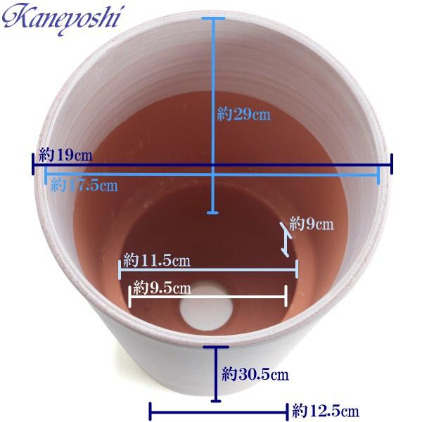 植木鉢 おしゃれ 安い 陶器 サイズ 19cm ハーモニー 6号 ホワイトビスク 室内 屋外 レンガ 色 |  | 03