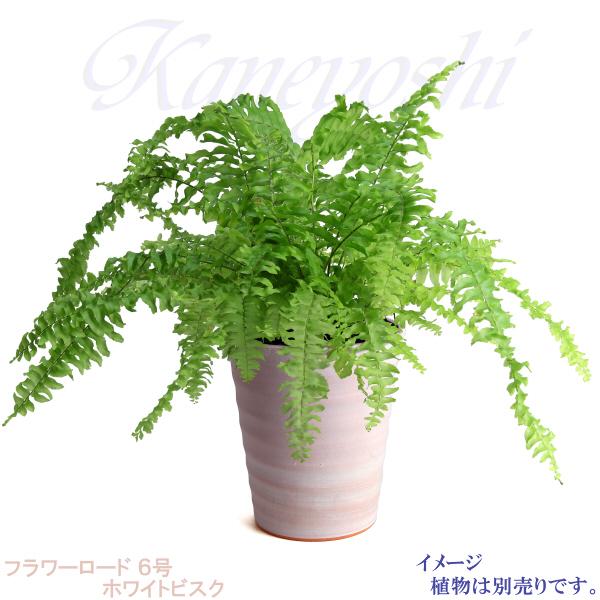 植木鉢 おしゃれ 安い 陶器 サイズ 19cm フラワーロード 6号 ホワイトビスク 室内 屋外 レンガ 色 |  | 07