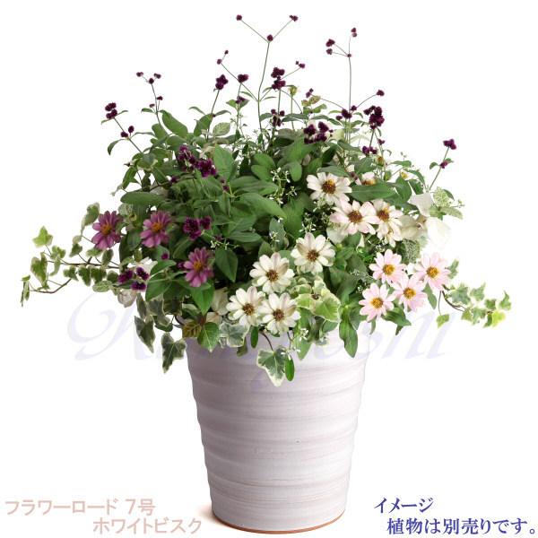 植木鉢 おしゃれ 安い 陶器 サイズ 21cm フラワーロード 7号 ホワイトビスク 室内 屋外 レンガ 色 |  | 07