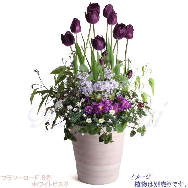 植木鉢 おしゃれ 安い 陶器 サイズ 24.5cm フラワーロード 8号 ホワイトビスク 室内 屋外 レンガ 色 |  | 09