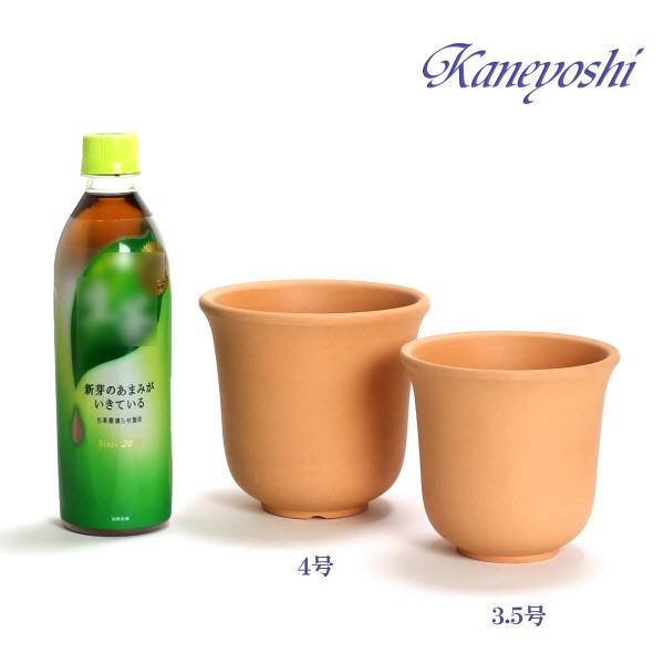 植木鉢 おしゃれ 安い 陶器 サイズ 11.5cm 尻丸えびね 3.5号 素焼 室内 屋外 レンガ 色 |  | 04